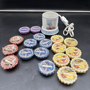 Yankee Candle Mixed Lot: 18 Wax Potpourri Tart Melts + Melter Pot Variety Scents